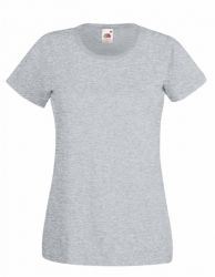 Lady - Fit Valueweight T  - Heather Grey