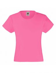 Girls Valueweight T  -  Fuchsia