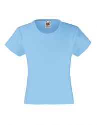 Girls Valueweight T  -  Sky Blue