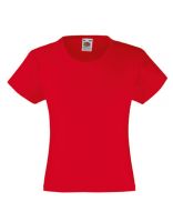 Girls Valueweight T  -  Red