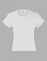 Girls Valueweight T  -  White